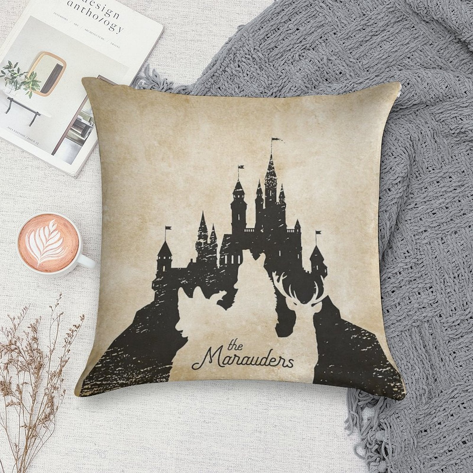 The Marauders Castle Soft Bedroom Essential Throw Pillow