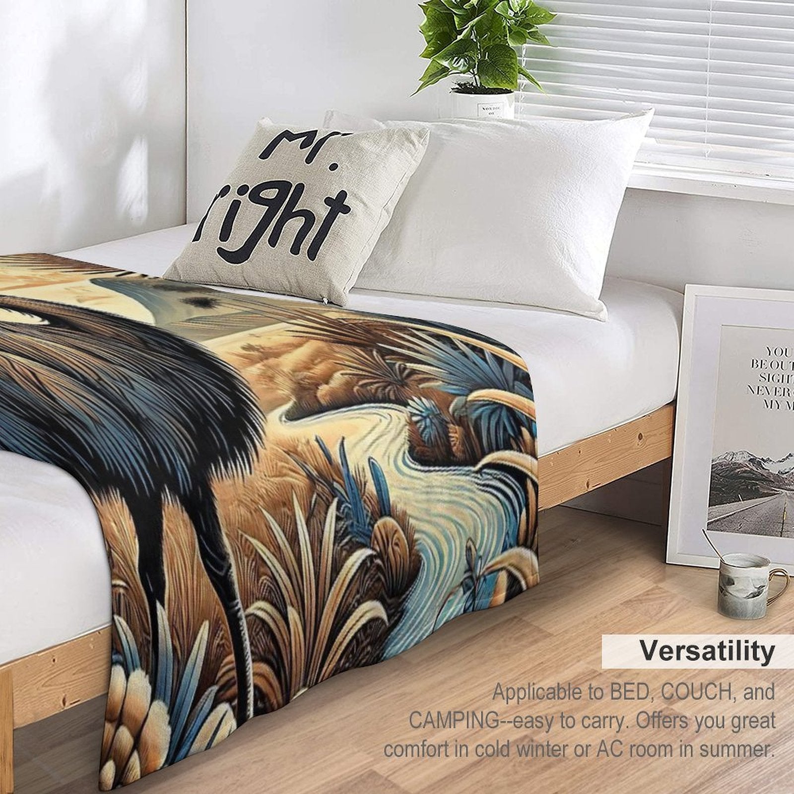 Emu Art #12  Emu Lovers Shrink-resistant Throw Blanket