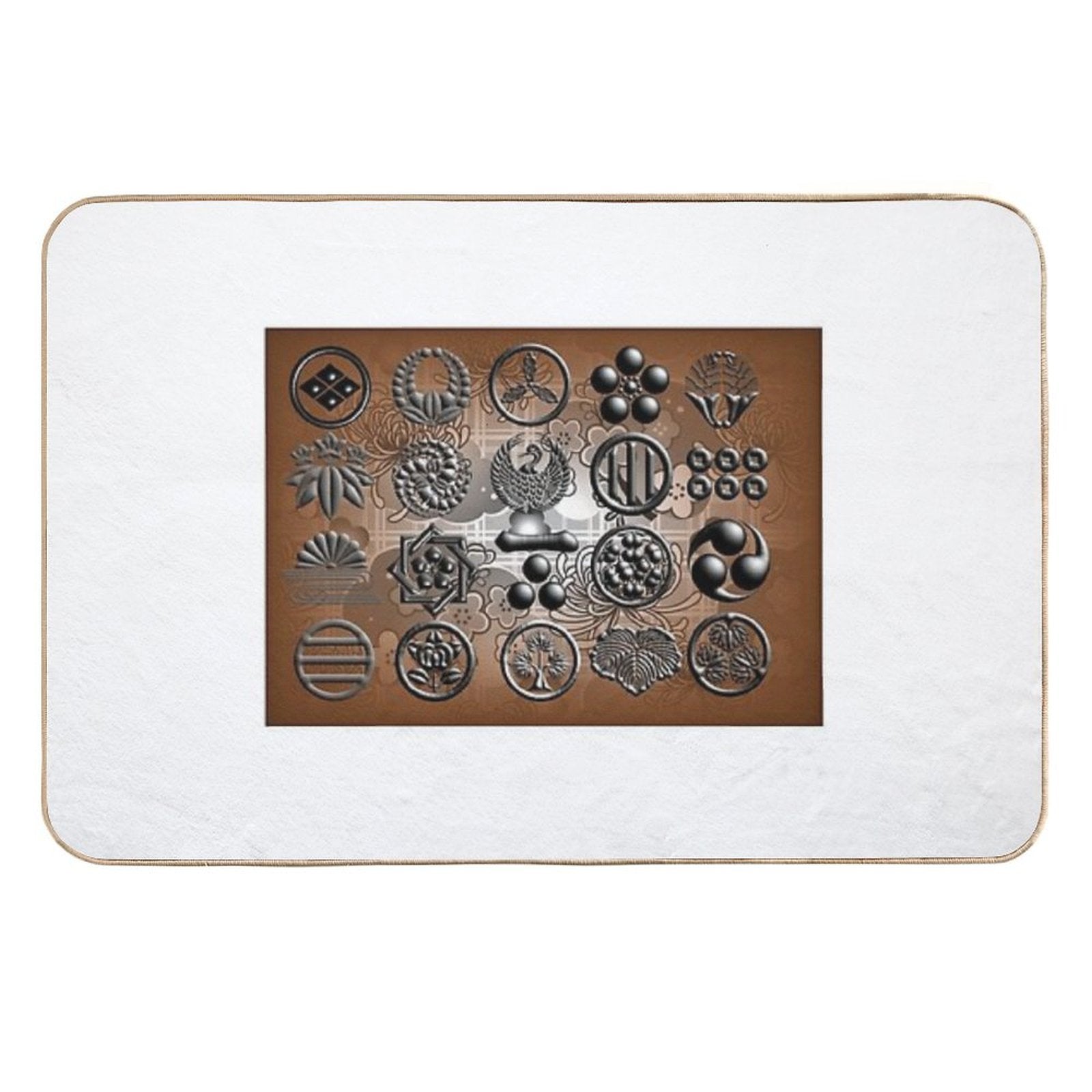 Emblem of  Samurai  Pet-Safe Bath Mat