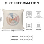 Wheel of Emotions + Feelings  Earthy + Monochrome on Sand  American English  Original Soft Short Plush Fabric Throw Pillow