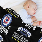 Cruz-Azul Campeon 2021 Futbol Mexicano La Maquina Celeste Shrink-resistant Throw Blanket