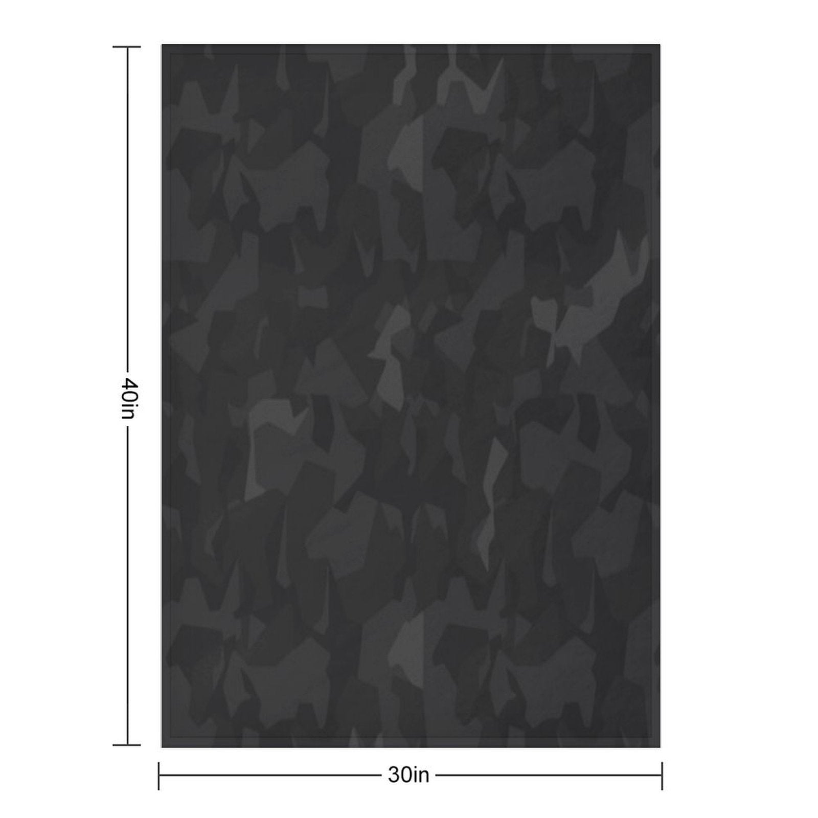 Graphic Camo Dark Grey Shrink-resistant Throw Blanket