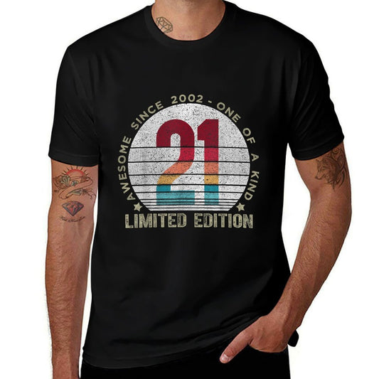 Vintage 2002 21 Year Old Gifts Limited Edition 21st Birthday  Slim-fit Cut T-Shirt