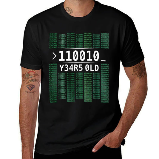 110010 Years Old Binary Code 50th Birthday Computer  Trendy Pattern T-Shirt