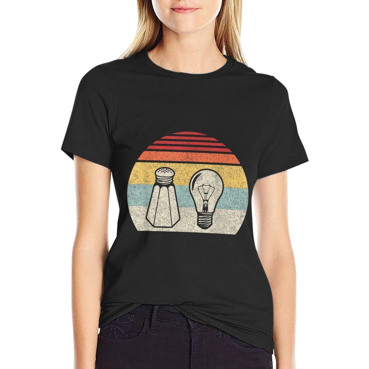 Retro Salt & Light Be Ye Salt Christ  Ribbed Collar T-Shirt