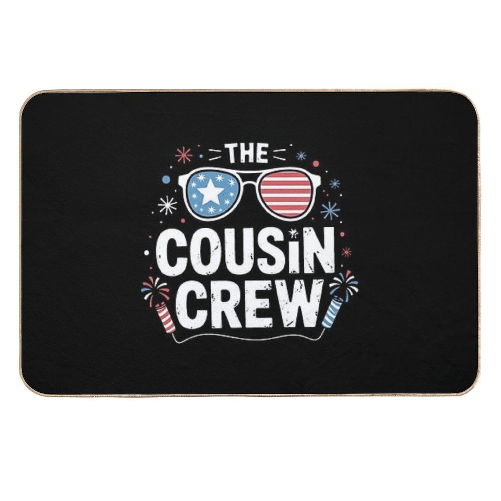 Cousin Crew 4th of July Patriotic American Family Matching  High-Traffic Bath Mat