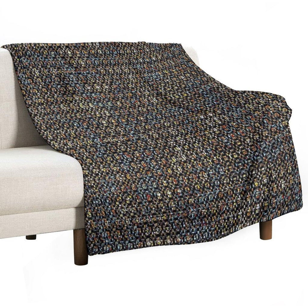 Distressed Colorful Pattern. Multi-functional Throw Blanket