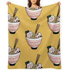 No Face Ramen Anti-pilling Throw Blanket