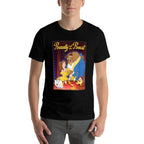 Disney Beauty And The Beast Distressed Movie Poster  Lightweight T-Shirt