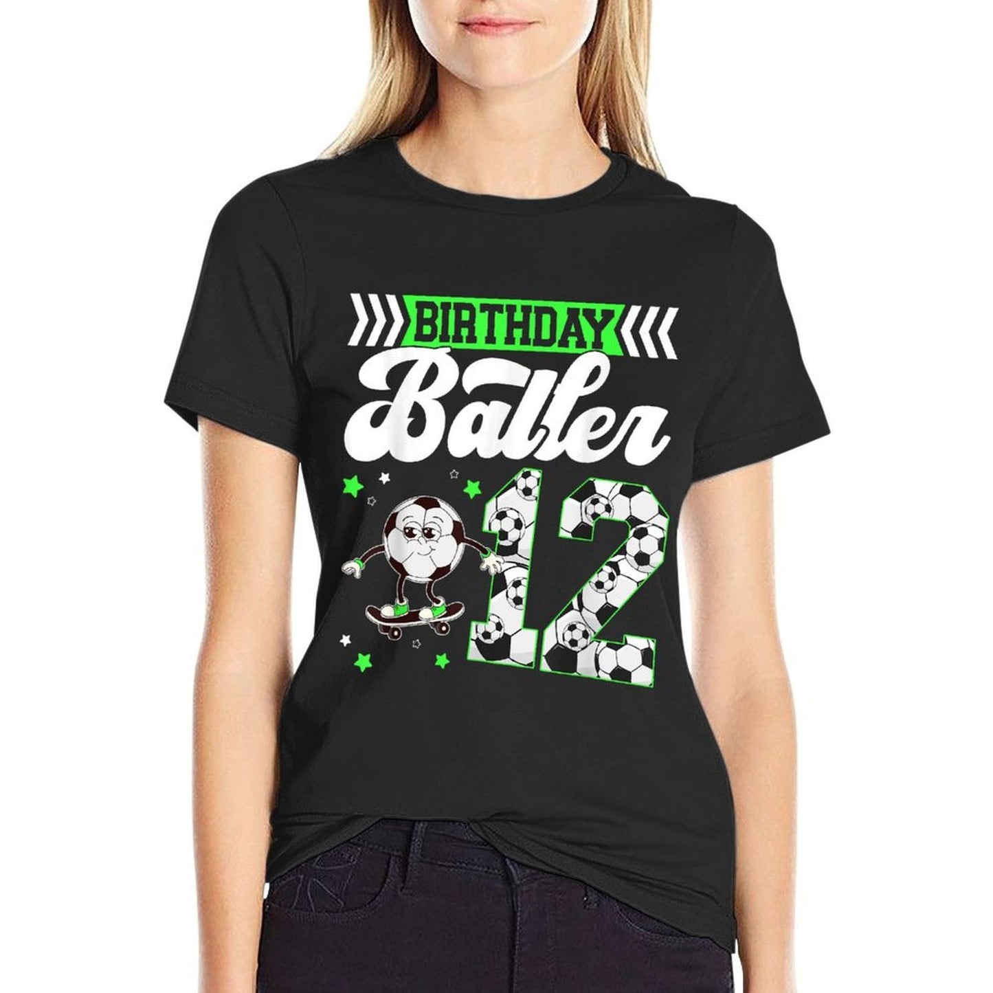 12th Soccer Birthday Party Twelve Year Old Soccer Player  Quick-drying T-Shirt