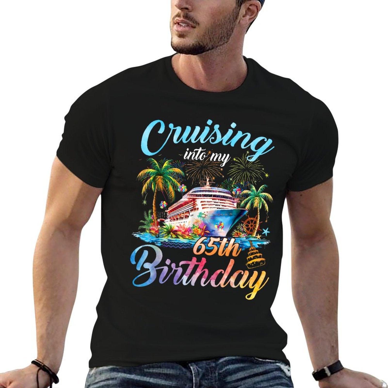 Cruising Into My 65th Birthday Family Cruise 65 Birthday  Affordable Price T-Shirt