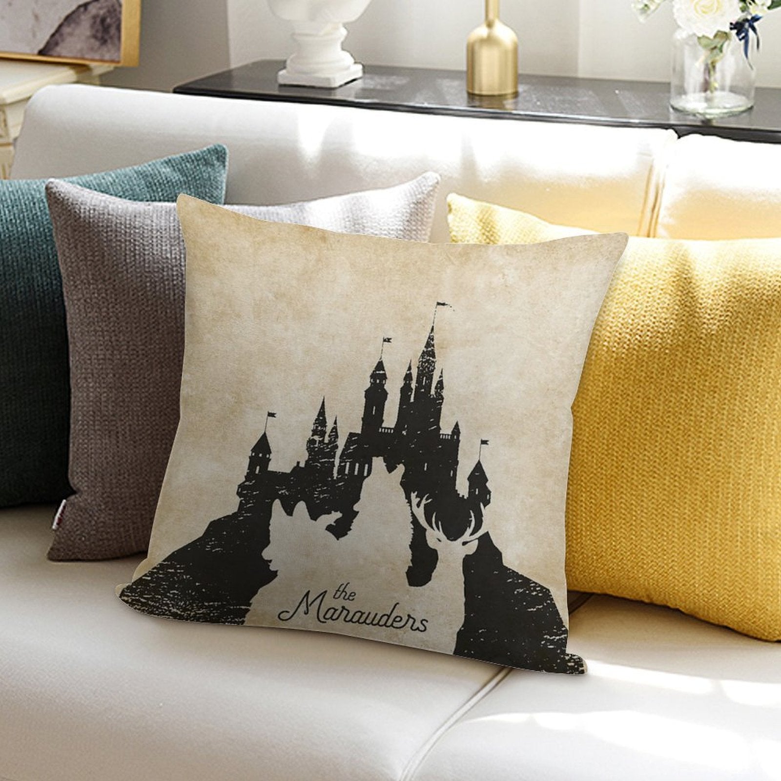 The Marauders Castle Soft Bedroom Essential Throw Pillow