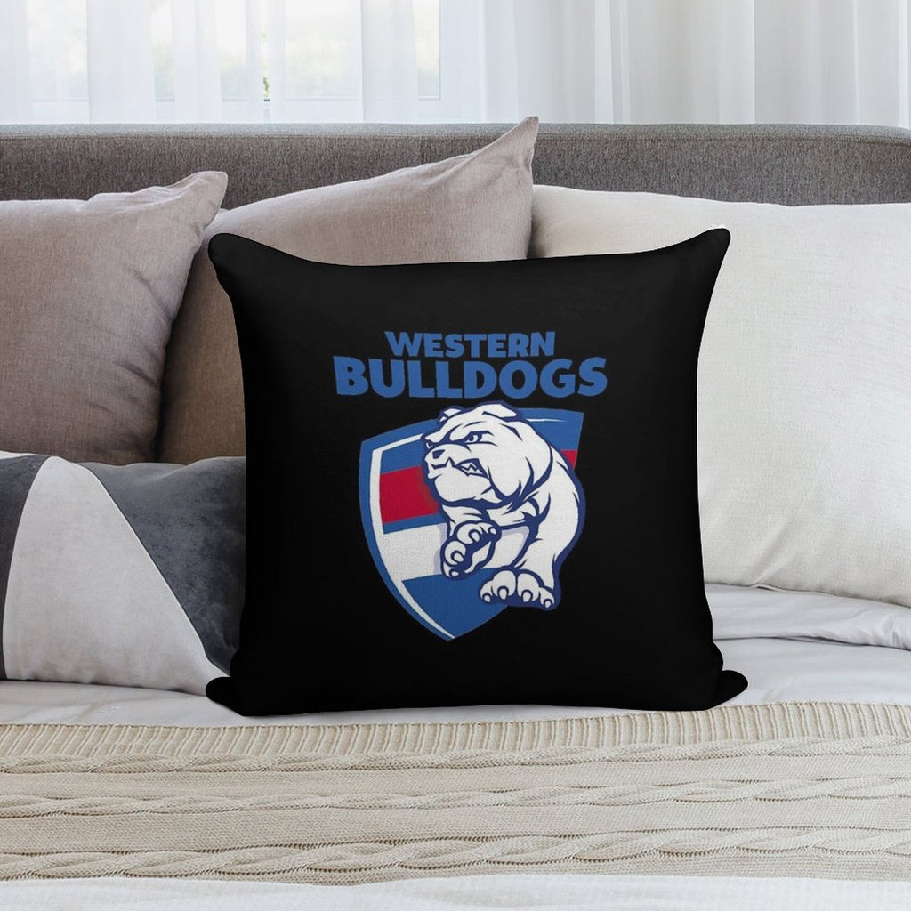 Bulldogs-western Soft Decorative Cover Throw Pillow
