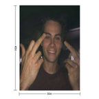 Dylan O’brien Middle Fingers Travel-friendly Throw Blanket