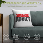 Sneaker Addict Cement Soft Bedroom Essential Throw Pillow