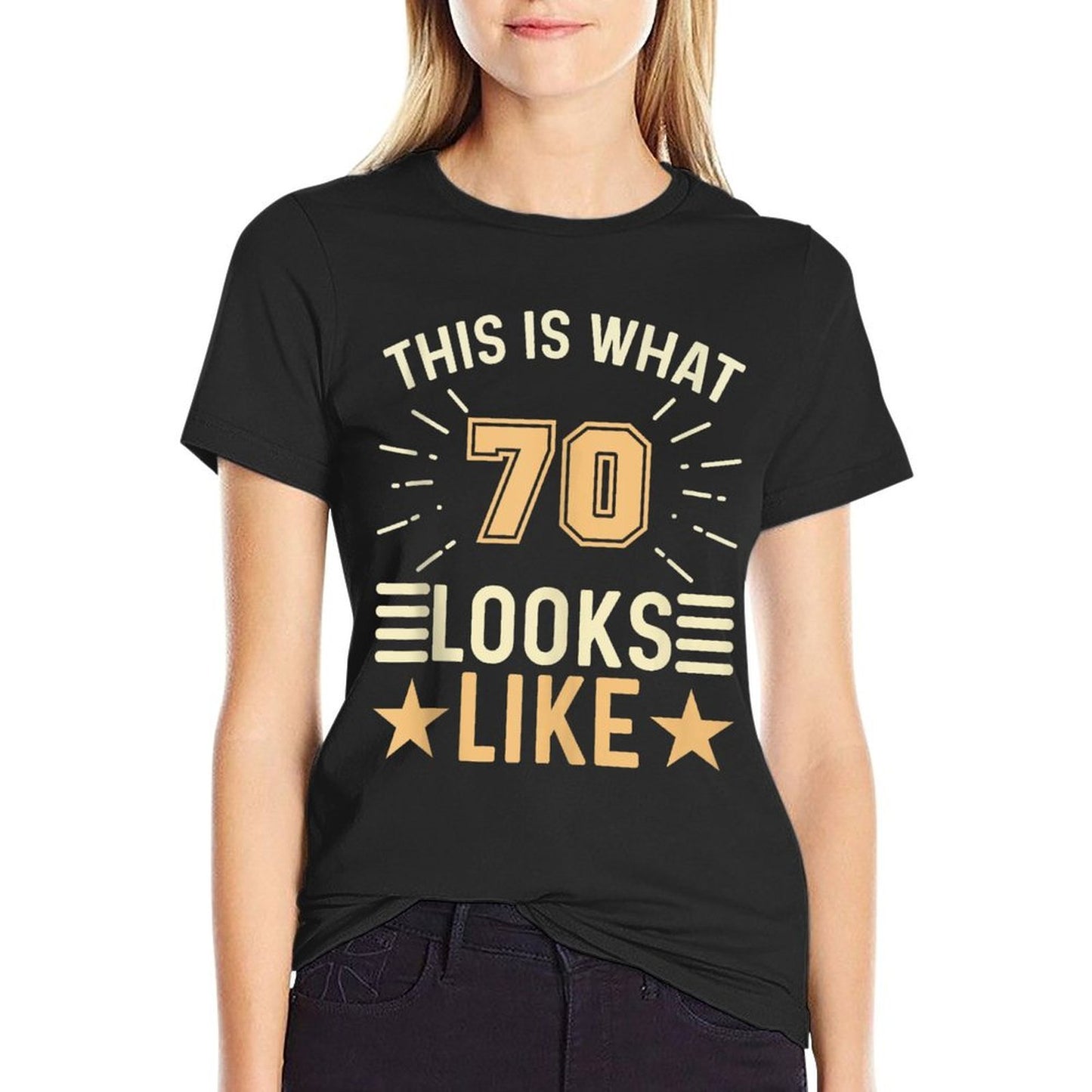 This Is What 70 Looks Like - 70 Year Old Funny 70th Birthday  Relaxed-fit T-Shirt
