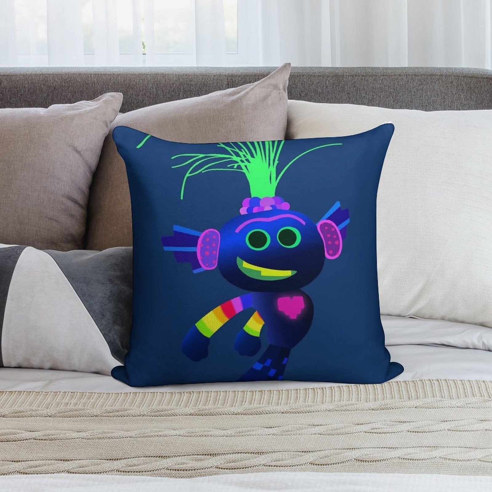 King Trollex Soft Gift Ready Throw Pillow