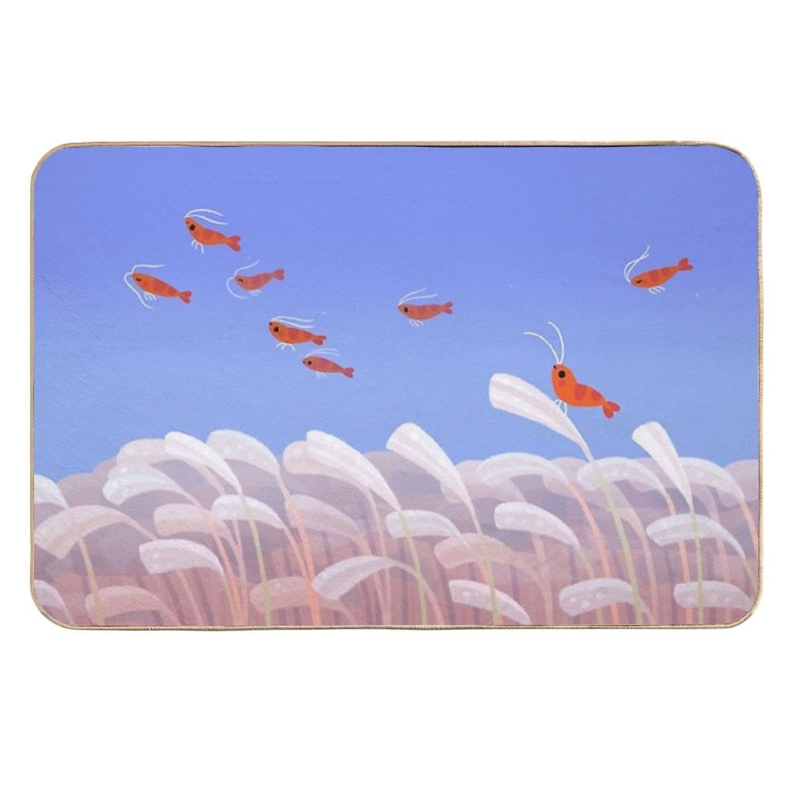 Flying Cherry Shrimp  Slip-Resistant Bath Mat