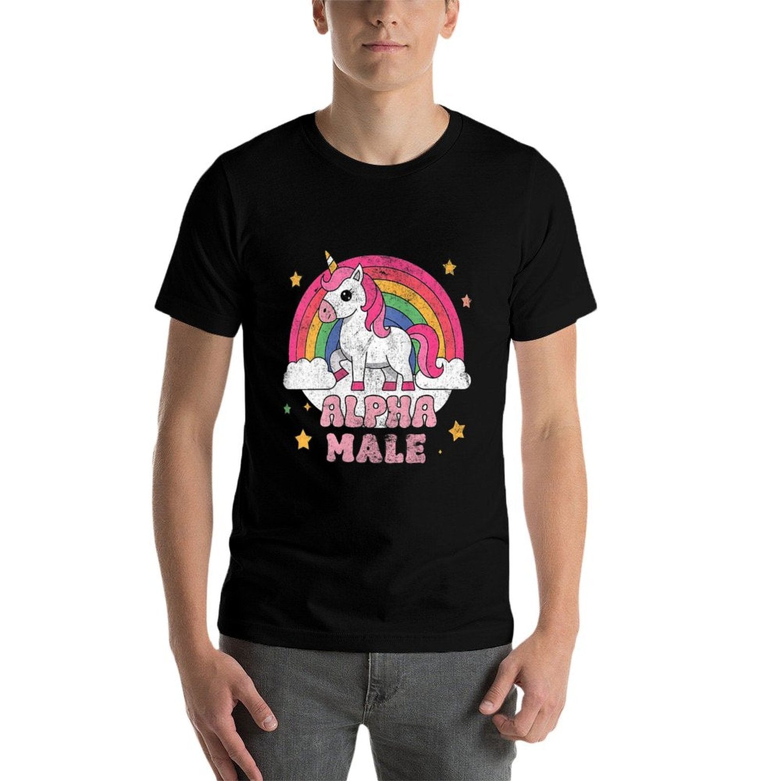 Alpha Male Unicorn  Heathered Texture T-Shirt