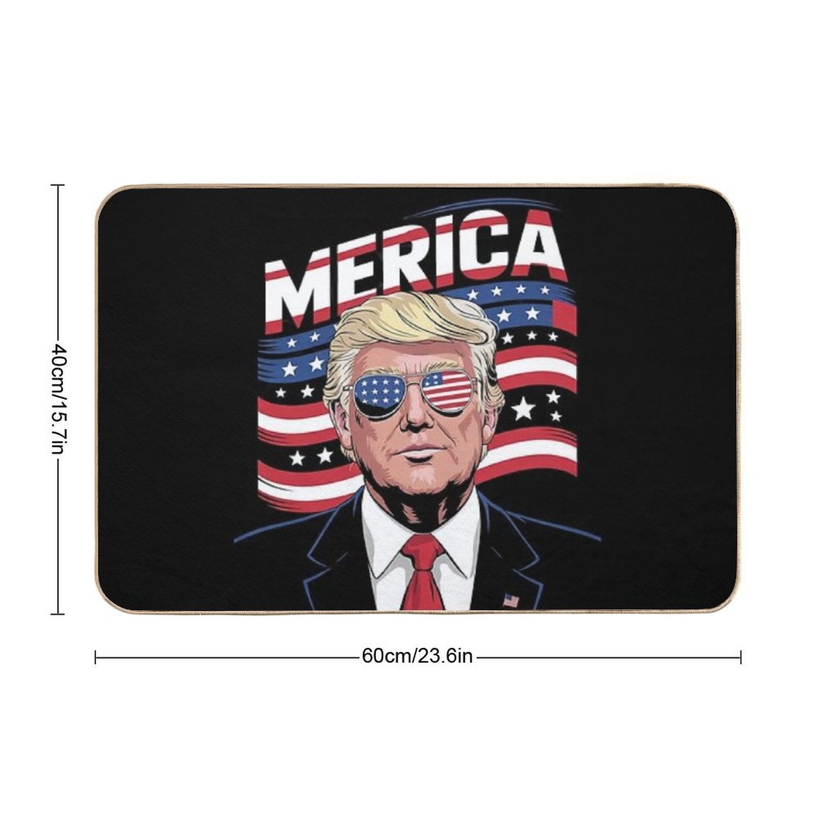 Donald Trump Won Elections 2024 'Merica USA Flag Sunglass Durable Bath Mat