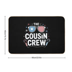 Cousin Crew 4th of July Patriotic American Family Matching  High-Traffic Bath Mat