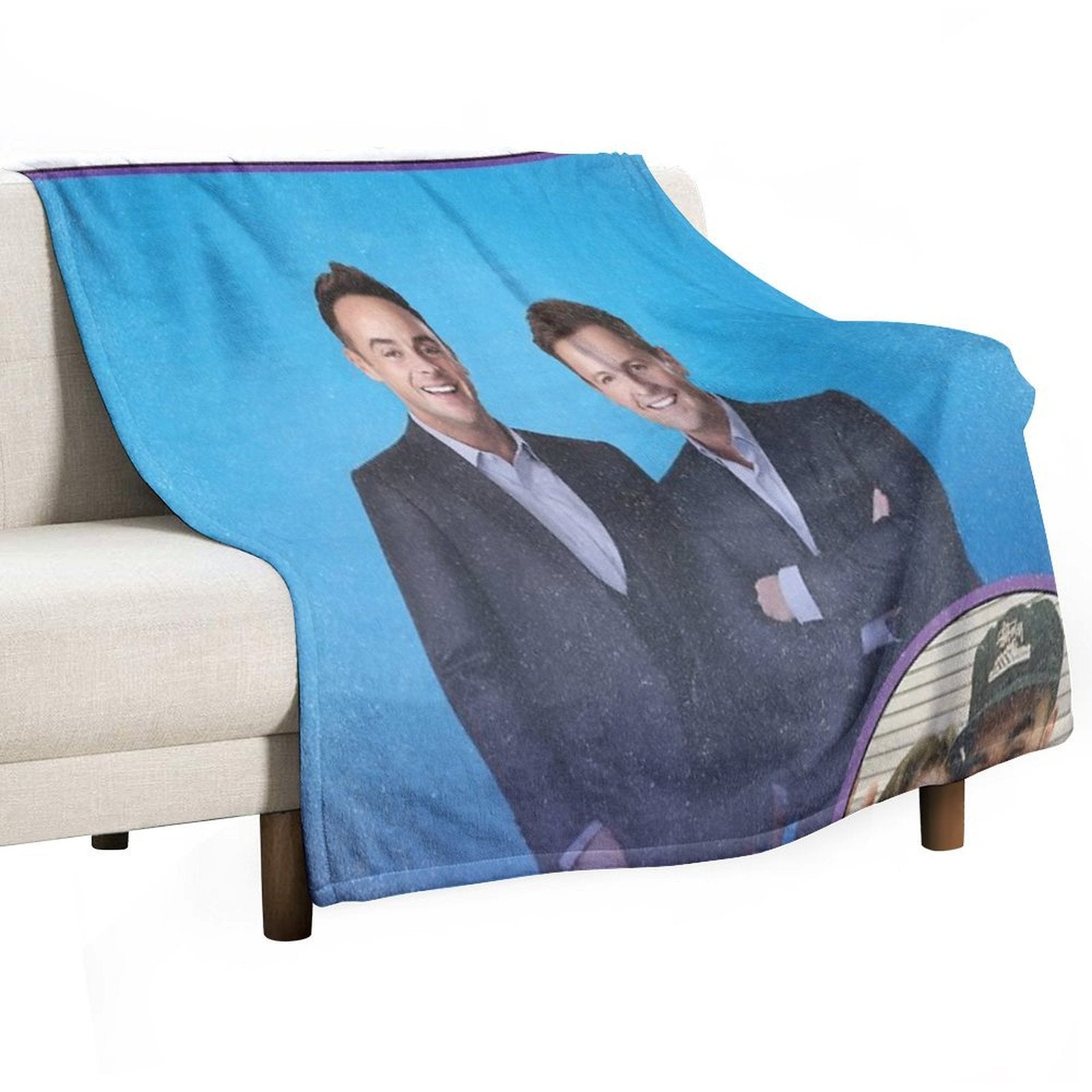 Ant And Dec - 90's Retro Newcastle Eco-conscious Throw Blanket