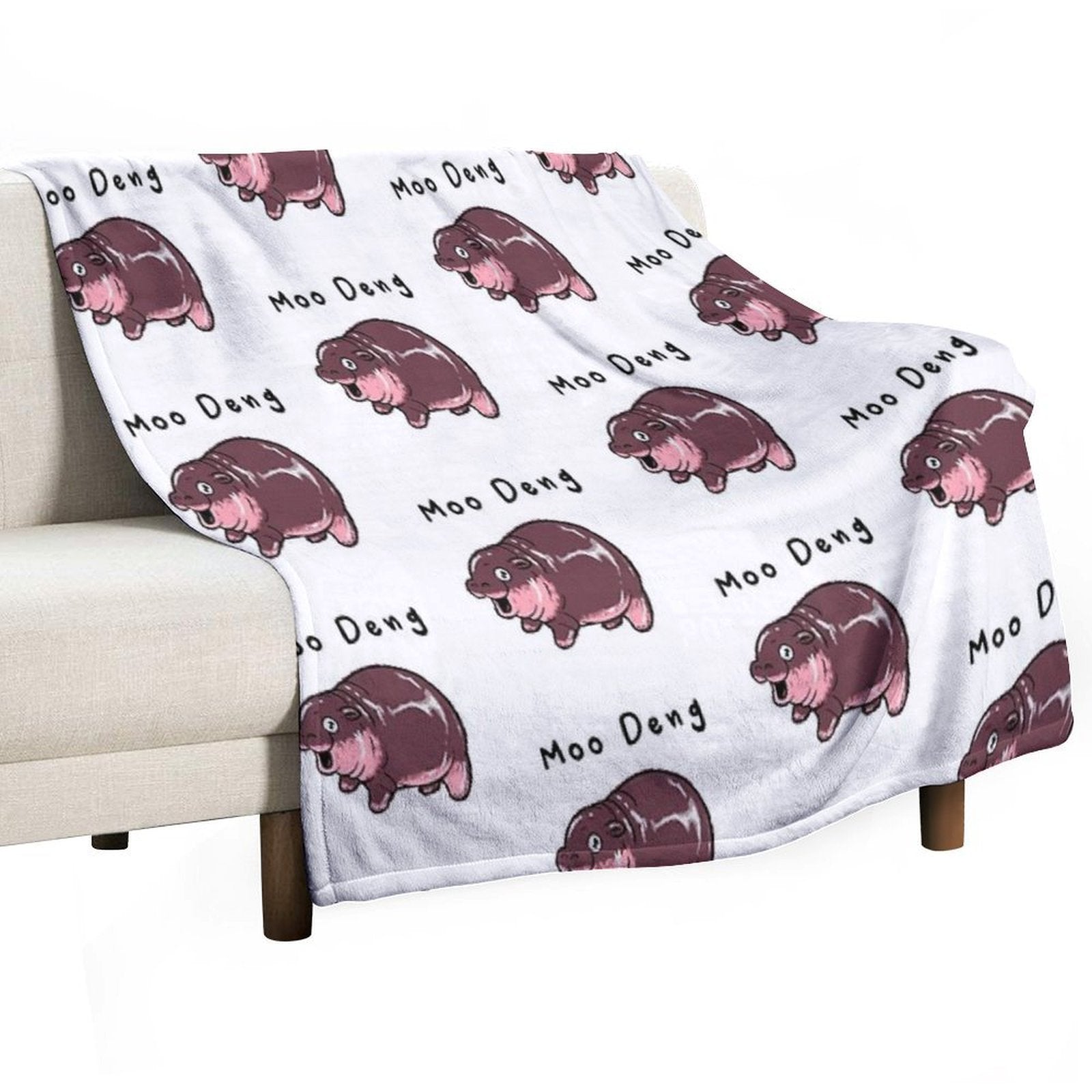 Moo Deng All-season Throw Blanket