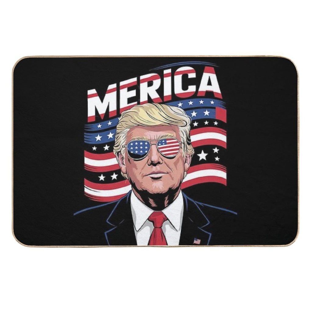 Donald Trump Won Elections 2024 'Merica USA Flag Sunglass Durable Bath Mat