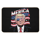 Donald Trump Won Elections 2024 'Merica USA Flag Sunglass Durable Bath Mat
