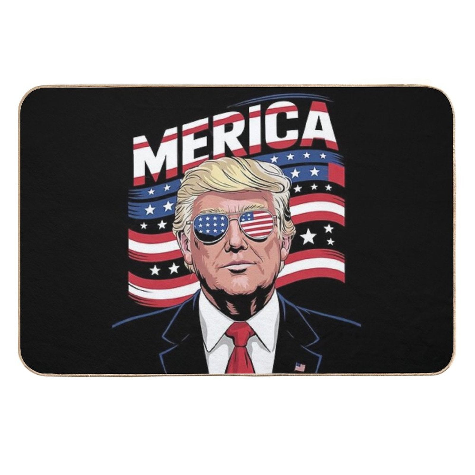 Donald Trump Won Elections 2024 'Merica USA Flag Sunglass Durable Bath Mat