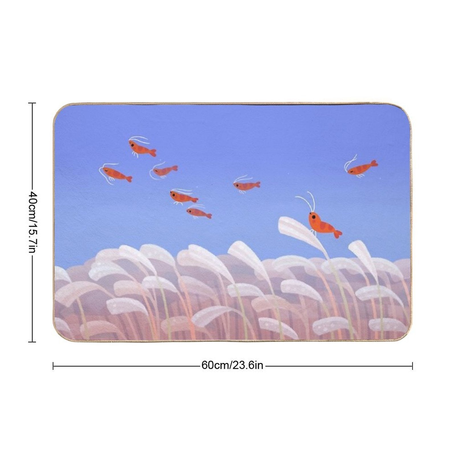 Flying Cherry Shrimp  Slip-Resistant Bath Mat