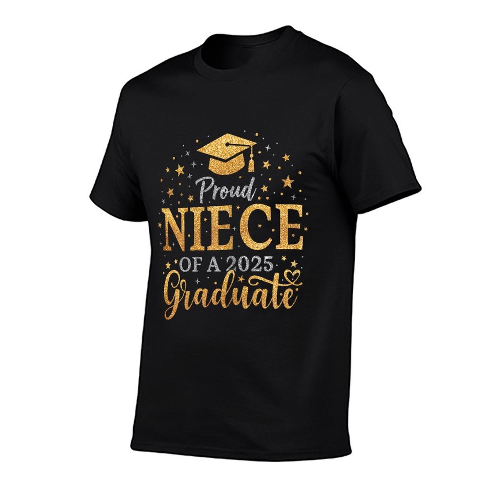 Funny Senior Proud Niece of A Class of 2025 Graduate  Rolled Sleeves T-Shirt