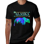 Alaska State Pride Alaska Northern Lights Alaskan Bear  Odor-resistant T-Shirt
