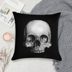 Half Skull Soft Home Decor Throw Pillow