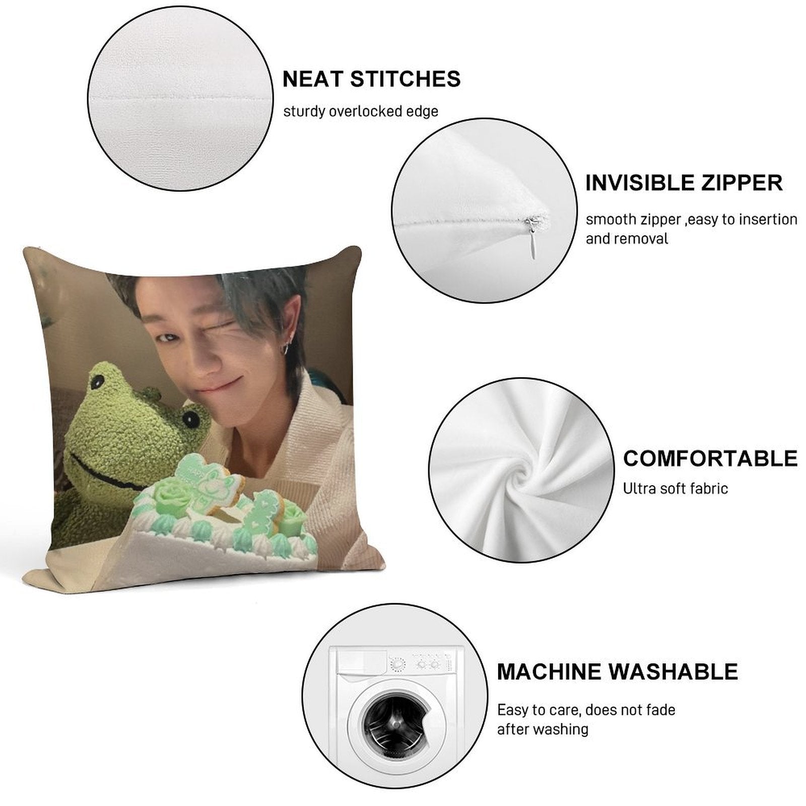 The8 Minghao Soft Fade-Resistant Throw Pillow