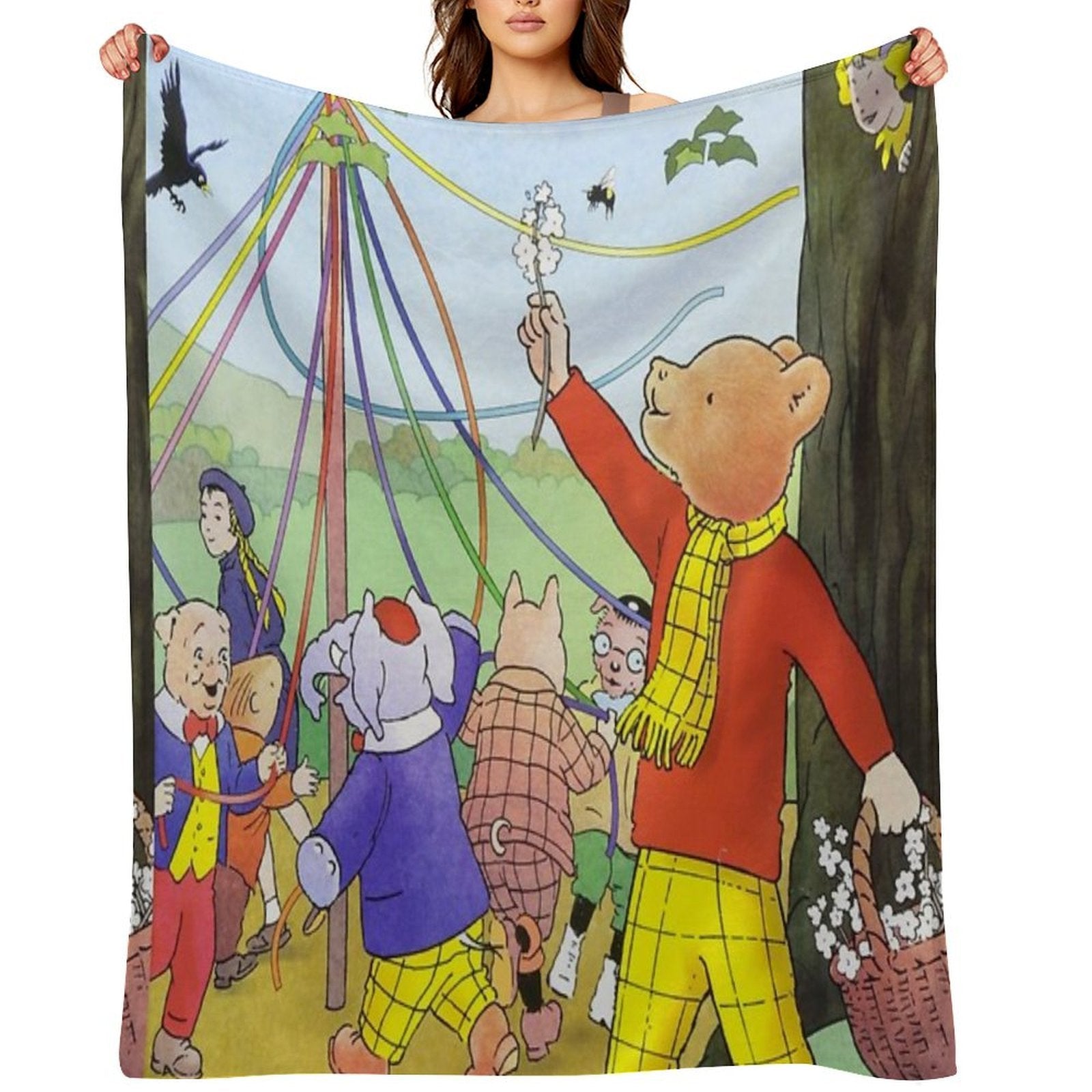 Rupert Bear Wrinkle-free Throw Blanket