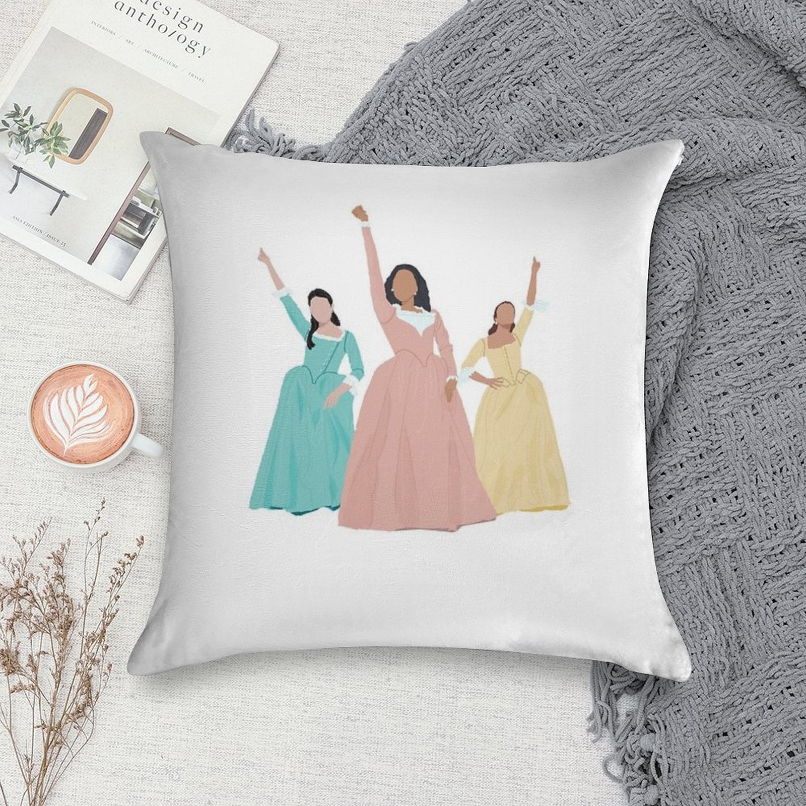 Schuyler Sisters! Soft Skin-Friendly Throw Pillow