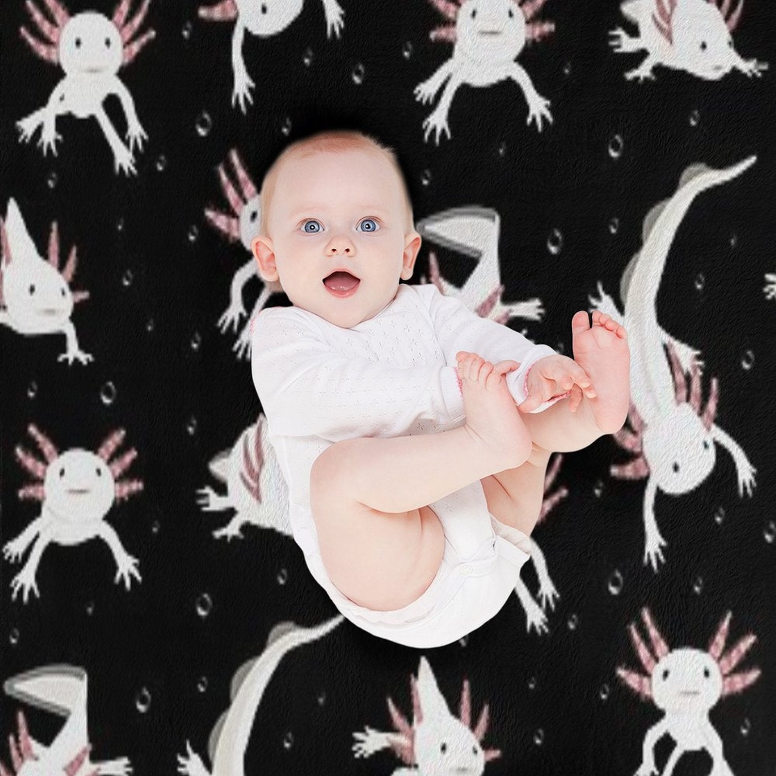 Axolotls Easy Care Throw Blanket