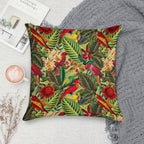 Vintage Tropical Bird Jungle Botanical Night Botanical Garden Nightgarden Soft Luxury Feel Throw Pillow