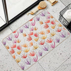 Wave of Flowers  Repositionable Bath Mat