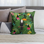 Toucan Tropic Soft Reinforced Edging Throw Pillow