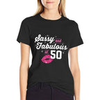 Fabulous at 50 Year Old Gifts 50th Birthday Chapter 50  Graphic-printed T-Shirt