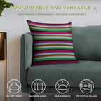 Harlequins Rugby Striped Soft Shrink-Resistant Throw Pillow