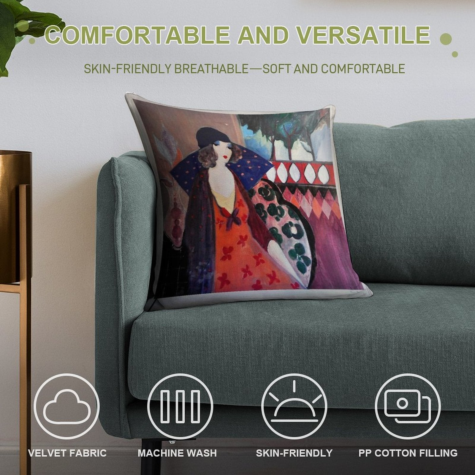 ITZCHAK TARKAY INDIGO CHAPEAU Soft Style Accent Throw Pillow