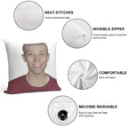 Bald Quackity Soft Decorative Cover Throw Pillow