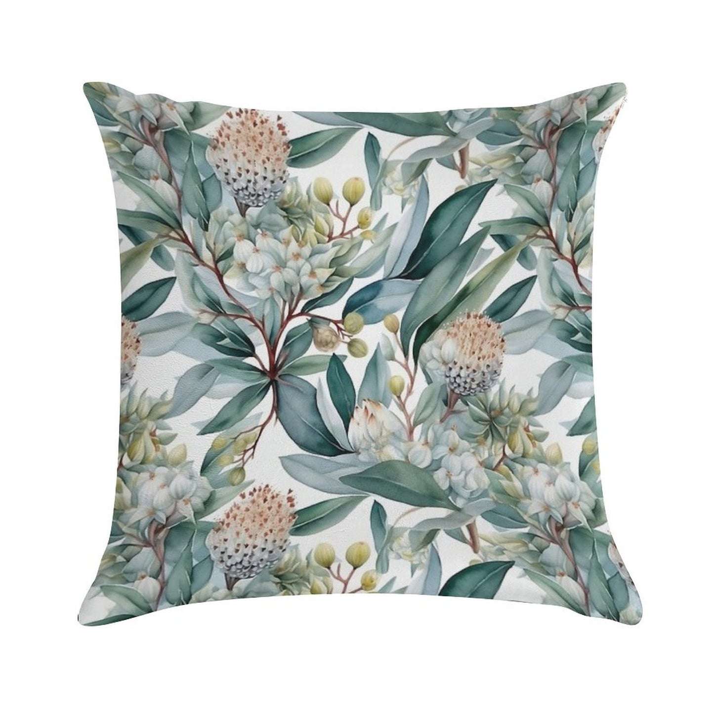 Blooming Eucalyptus Pattern 2 Soft Gift Ready Throw Pillow