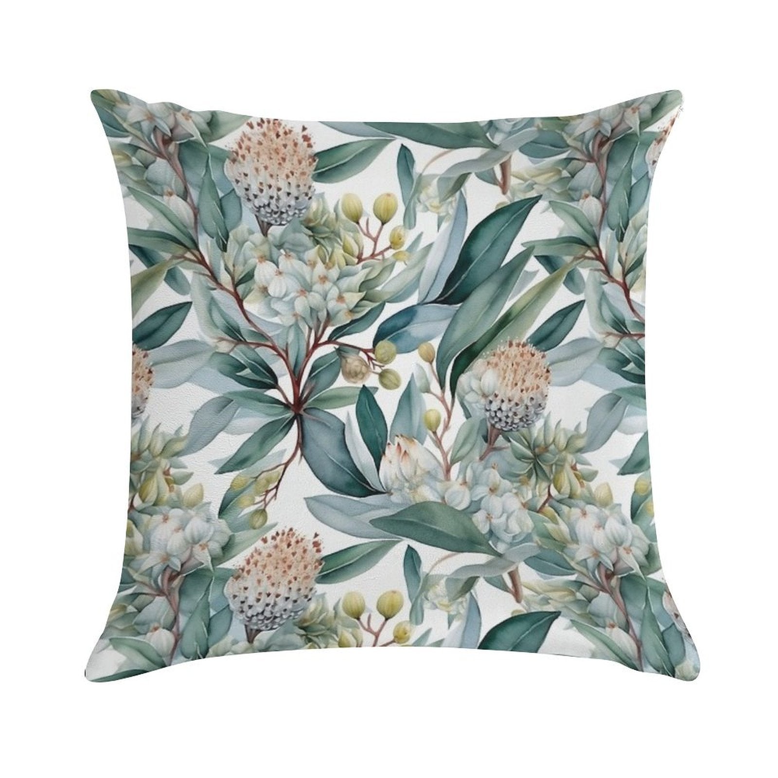 Blooming Eucalyptus Pattern 2 Soft Gift Ready Throw Pillow