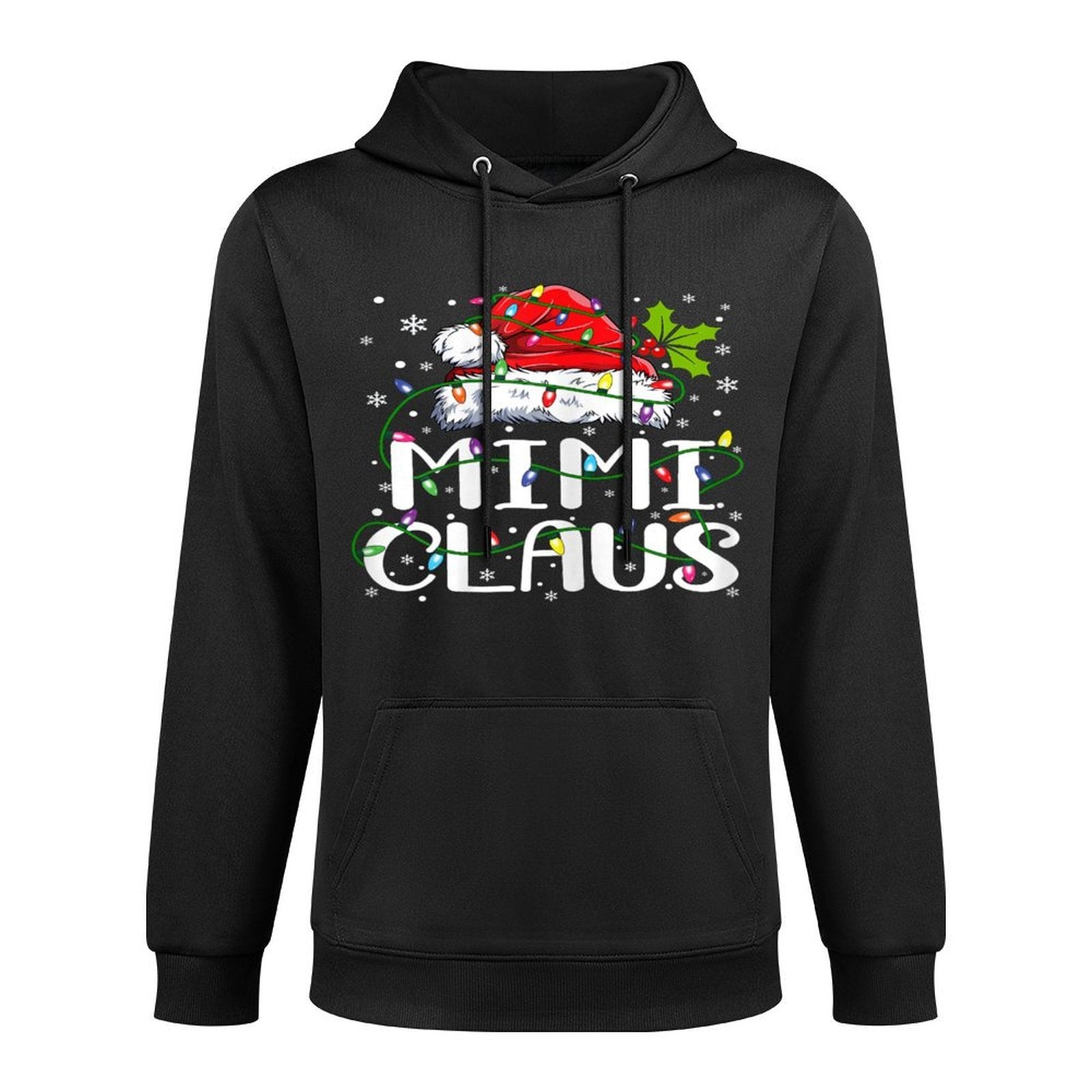 Mimi Claus Christmas Lights Pajama Family Matching Durable Construction Hoodie