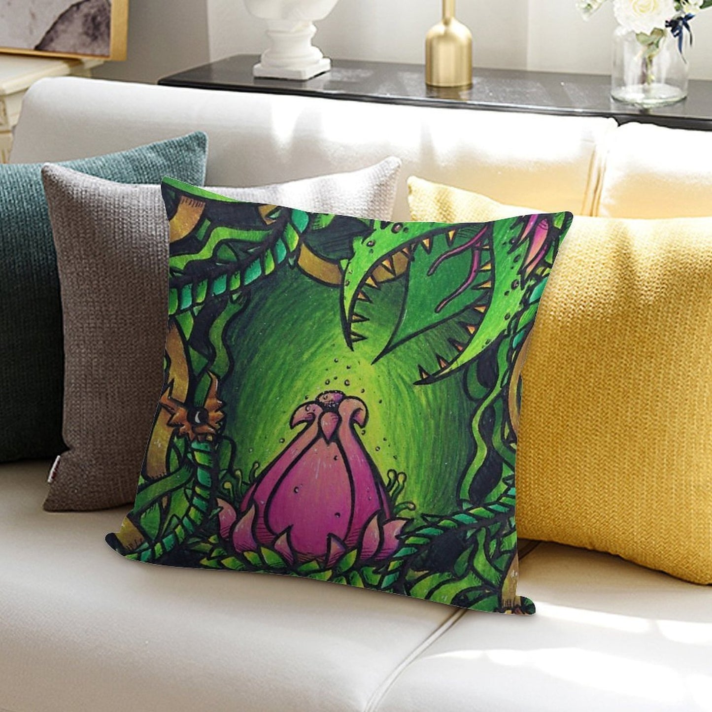 Terraria- Plantera Soft Warmth Comfort Throw Pillow