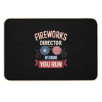 4th Of July Fireworks Director I Run You Run  Anti-Trip Bath Mat